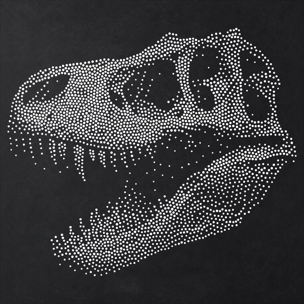 T Rex Dinosaur Skull Stencil | Realistic Highly Detailed DIY Mylar Wall Art, Stipple Art Crafts (Large - 300mm / 12" approx)