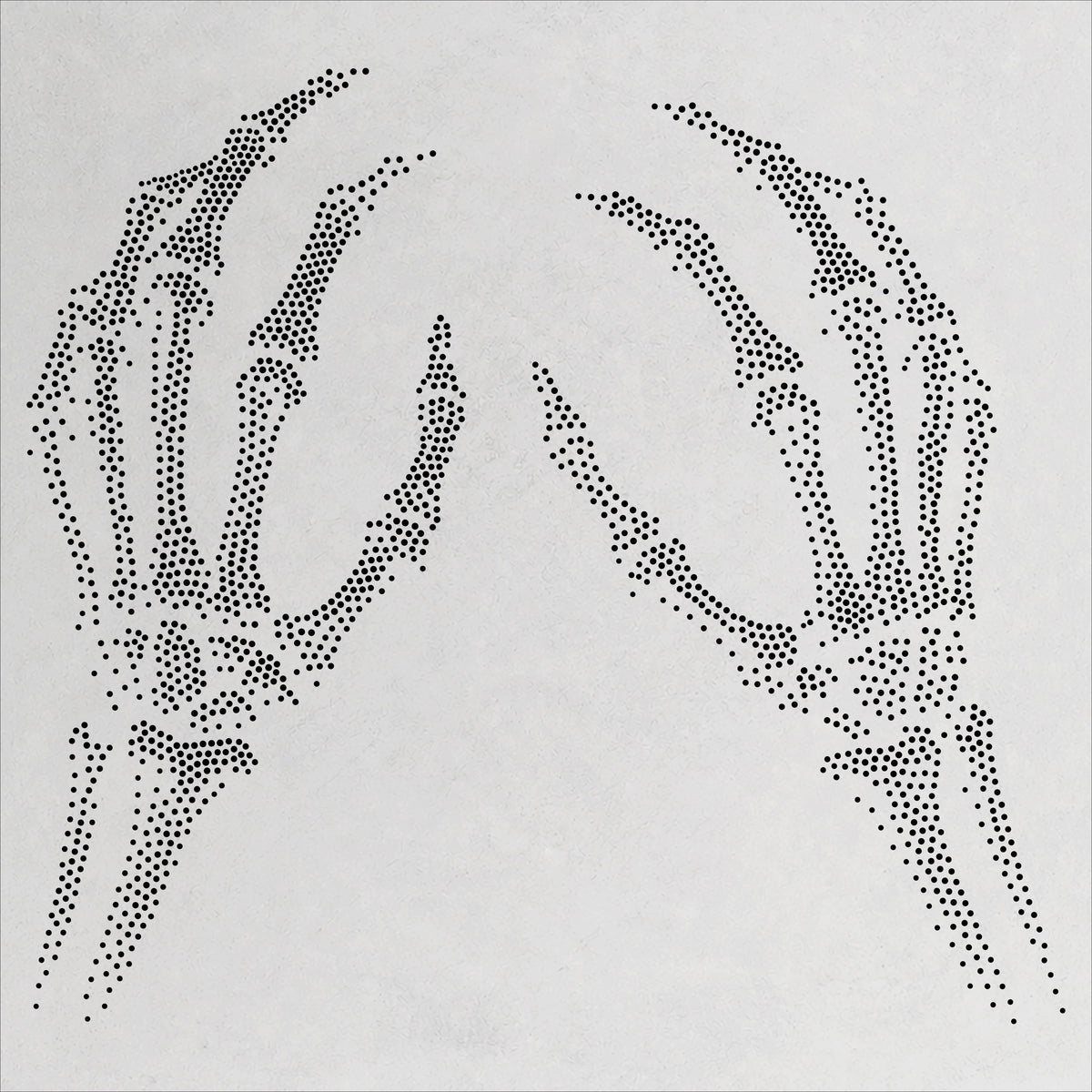 Skeleton Hands Stencil | Realistic Highly Detailed DIY Mylar Wall Art, Stipple Art Crafts (Large - 300mm / 12" approx)