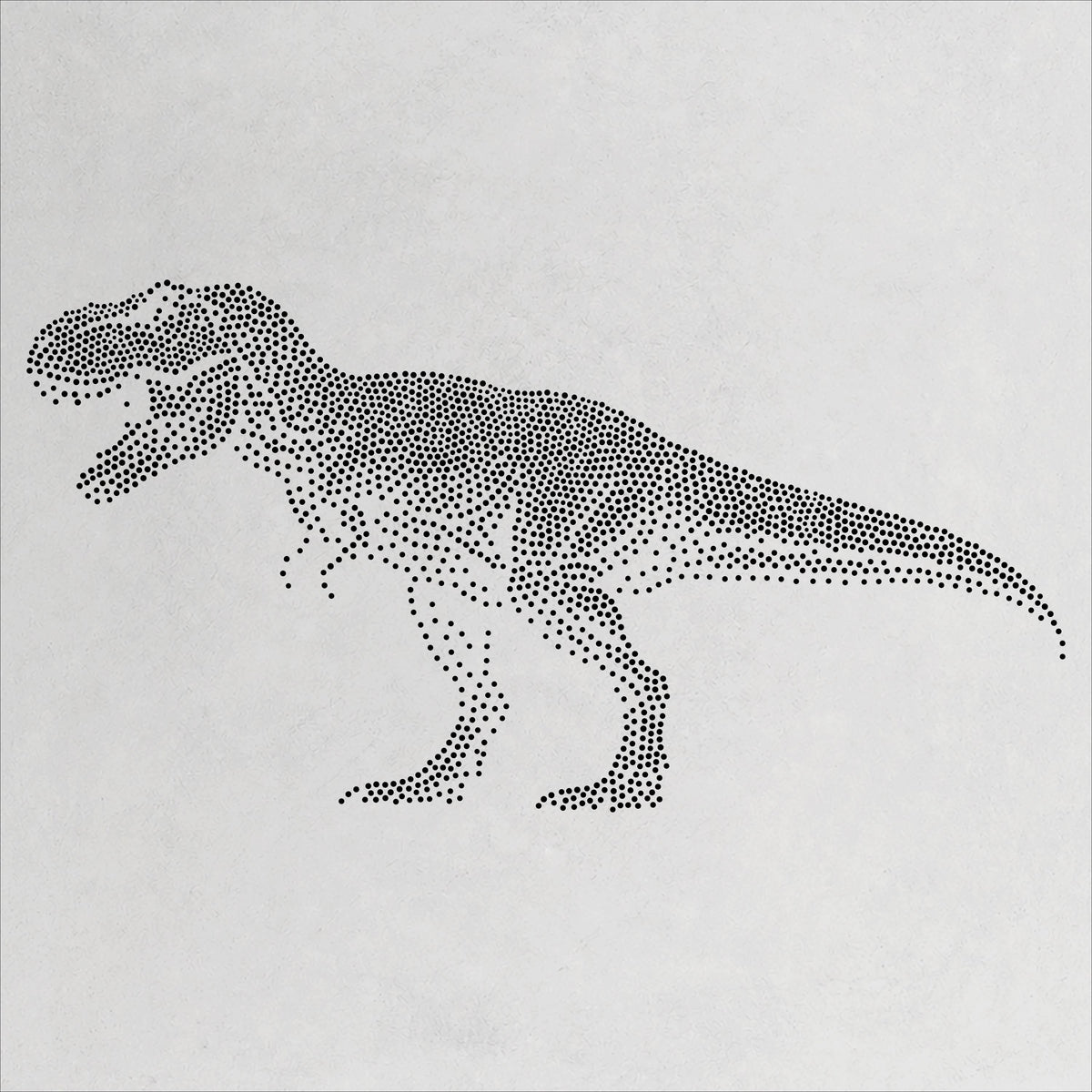 T Rex Dinosaur Stencil | Realistic Mylar Stipple Wall Art, Crafts (Large - 300mm / 12" approx)