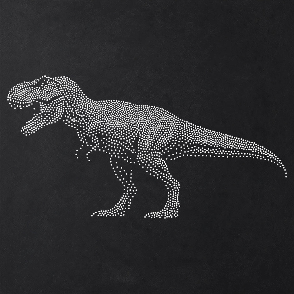 T Rex Dinosaur Stencil | Realistic Mylar Stipple Wall Art, Crafts (Large - 300mm / 12" approx)