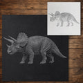 Triceratops Dinosaur Stencil reusable Mylar stencil, 300 x 300 mm