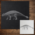 Ankylosaurus Dinosaur Stencil reusable Mylar stencil, 300 x 300 mm