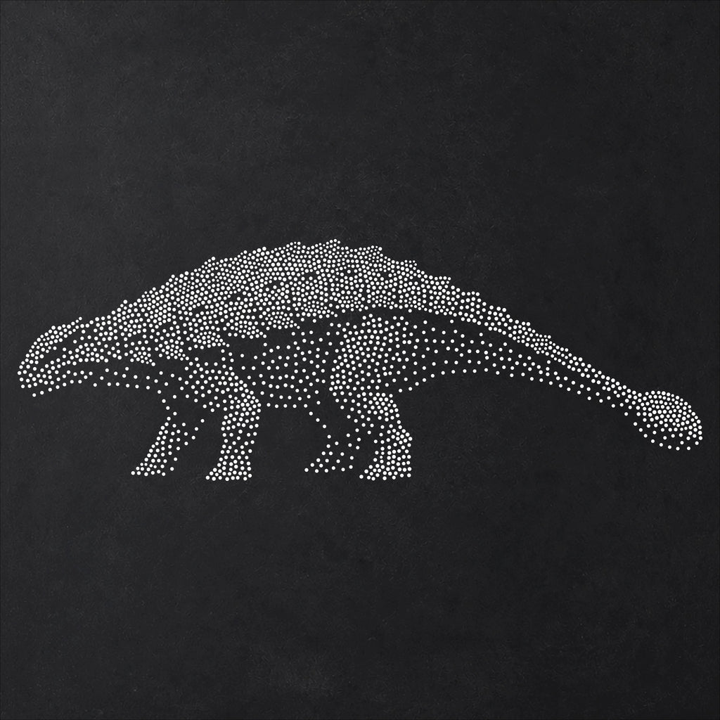 Ankylosaurus Dinosaur Stencil | Realistic Mylar Stipple Wall Art, Crafts (Large - 300mm / 12" approx)