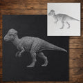Pachycephalosaurus Dinosaur Stencil reusable Mylar stencil, 300 x 300 mm