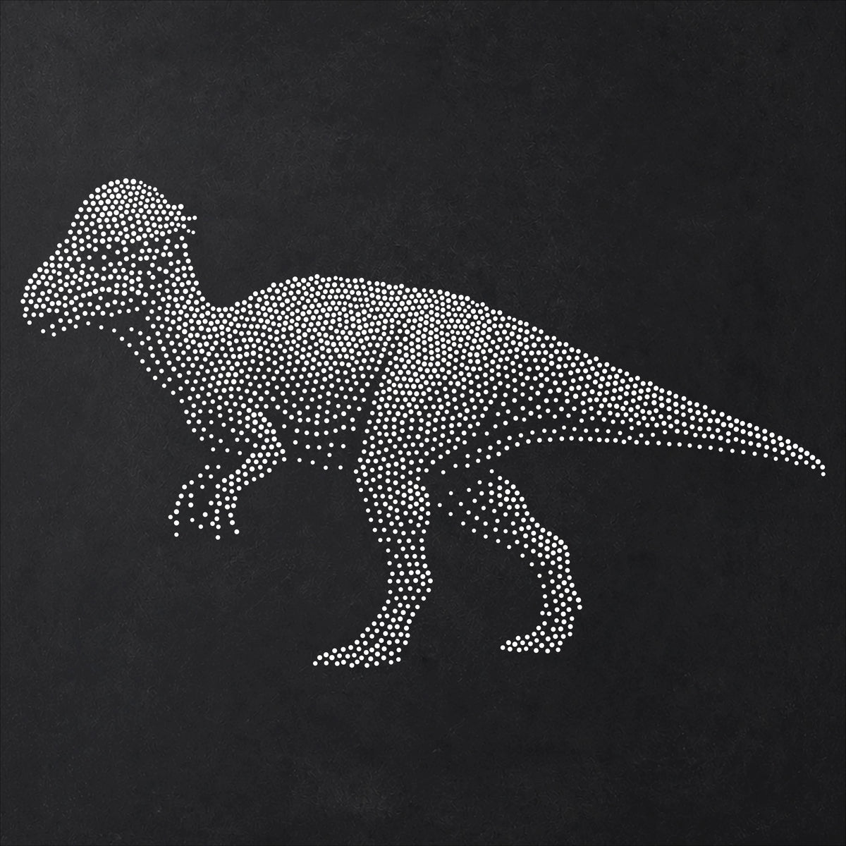 Pachycephalosaurus Dinosaur Stencil | Realistic Mylar Stipple Wall Art, Crafts (Large - 300mm / 12" approx)