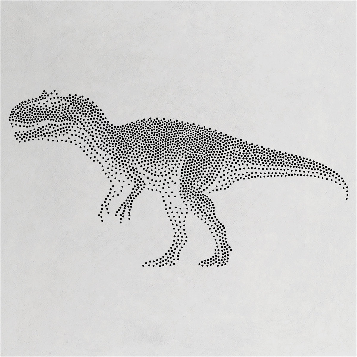 Allosaurus Dinosaur Stencil | Realistic Mylar Stipple Wall Art, Crafts (Large - 300mm / 12" approx)