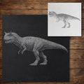 Carnotaurus Dinosaur Stencil reusable Mylar stencil, 300 x 300 mm