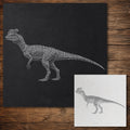 Dilophosaurus Dinosaur Stencil reusable Mylar stencil, 300 x 300 mm