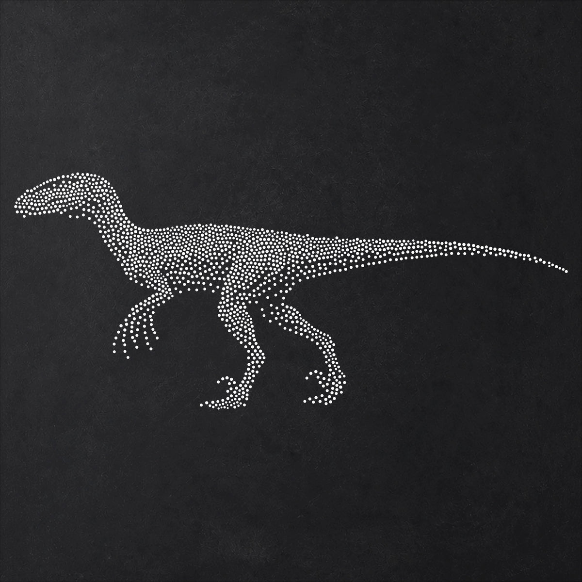 Deinonychus Dinosaur Stencil | Realistic Mylar Stipple Wall Art, Crafts (Large - 300mm / 12" approx)