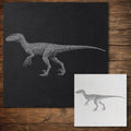 Deinonychus Dinosaur Stencil reusable Mylar stencil, 300 x 300 mm