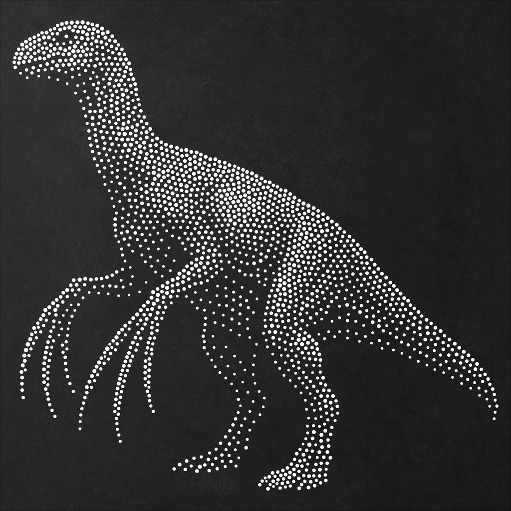 Therizinosaurus Dinosaur Stencil | Realistic Mylar Stipple Wall Art, Crafts (Large - 300mm / 12" approx)