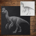 Oviraptor Dinosaur Stencil reusable Mylar stencil, 300 x 300 mm