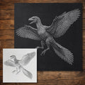 Archaeopteryx Dinosaur Stencil reusable Mylar stencil, 300 x 300 mm