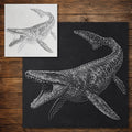 Mosasaurus Dinosaur Stencil reusable Mylar stencil, 300 x 300 mm