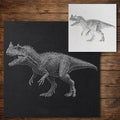 Ceratosaurus Dinosaur Stencil reusable Mylar stencil, 300 x 300 mm