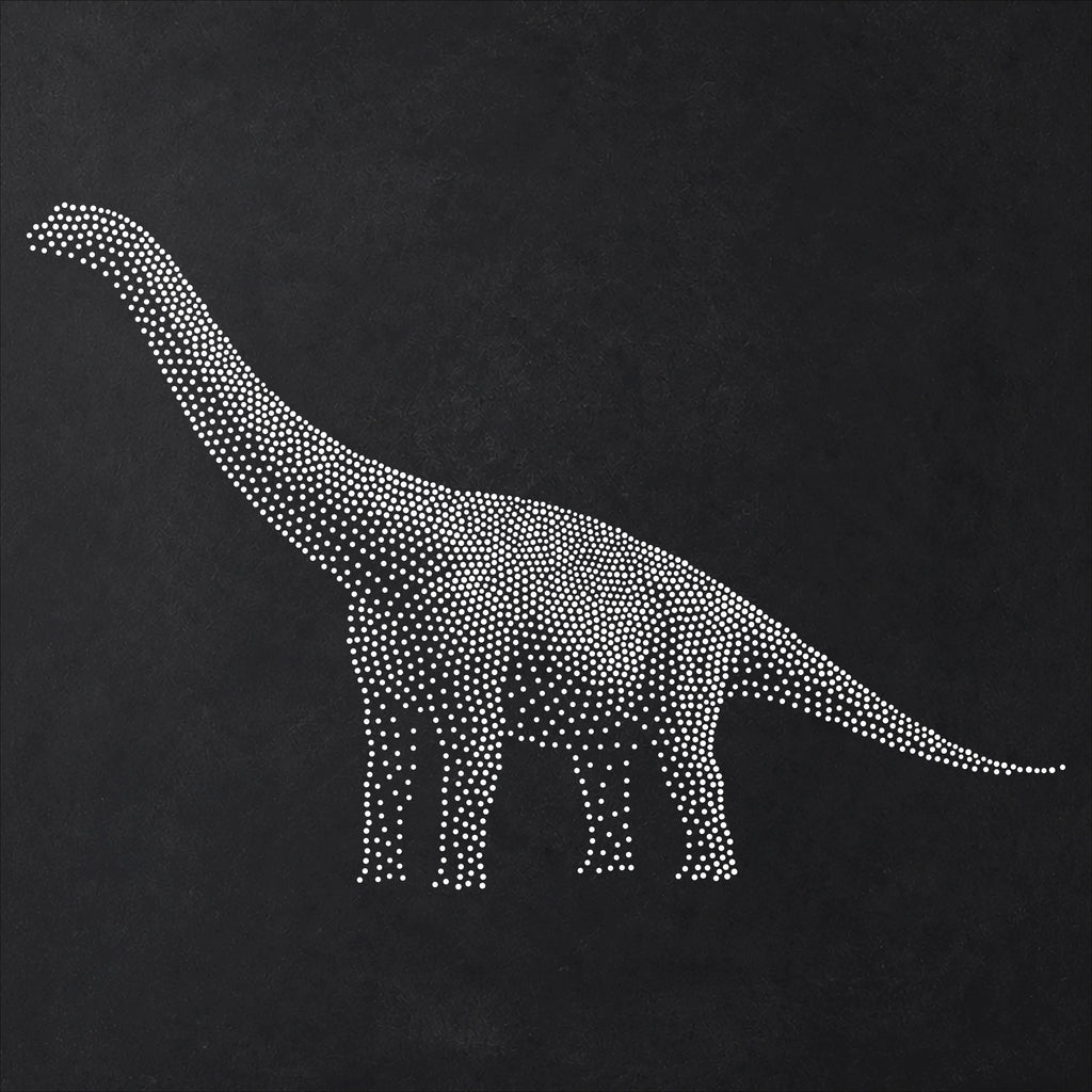 Apatosaurus Dinosaur Stencil | Realistic Mylar Stipple Wall Art, Crafts (Large - 300mm / 12" approx)