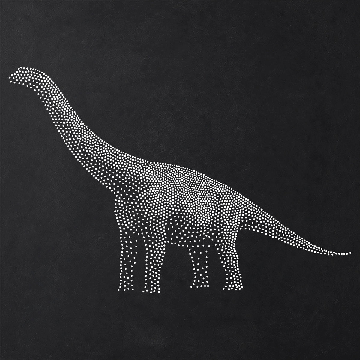 Apatosaurus Dinosaur Stencil | Realistic Mylar Stipple Wall Art, Crafts (Large - 300mm / 12" approx)