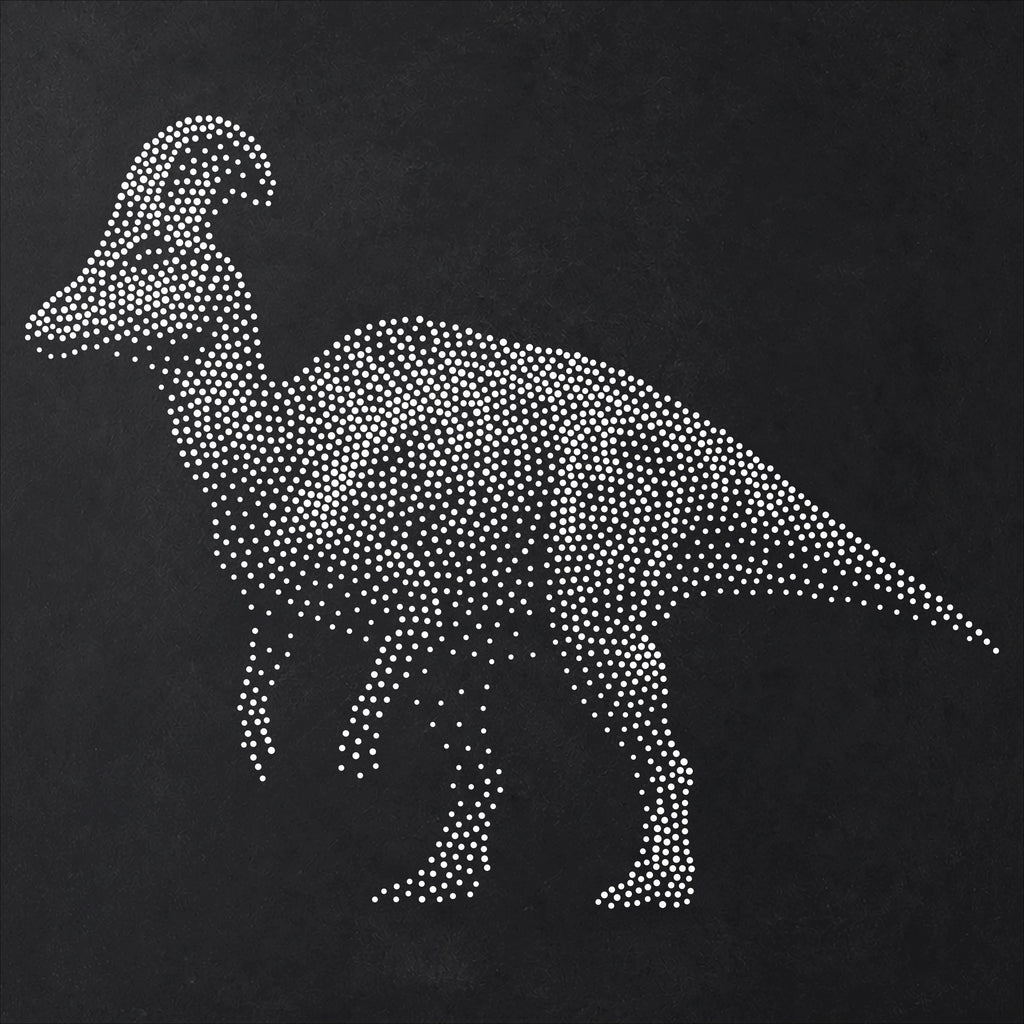Corythosaurus Dinosaur Stencil | Realistic Mylar Stipple Wall Art, Crafts (Large - 300mm / 12" approx)