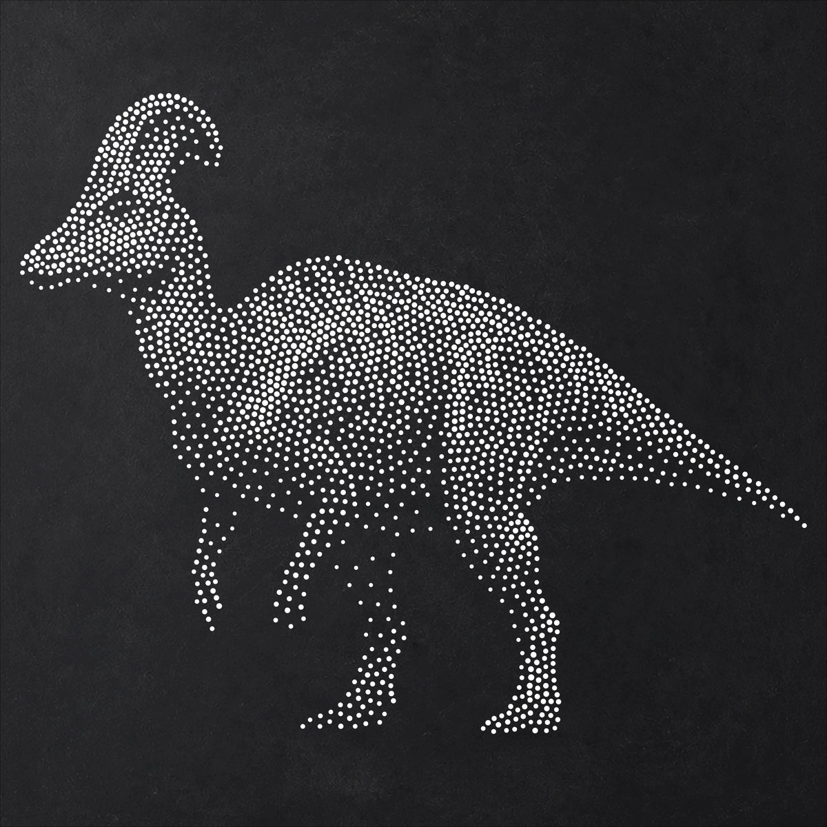 Corythosaurus Dinosaur Stencil | Realistic Mylar Stipple Wall Art, Crafts (Large - 300mm / 12" approx)
