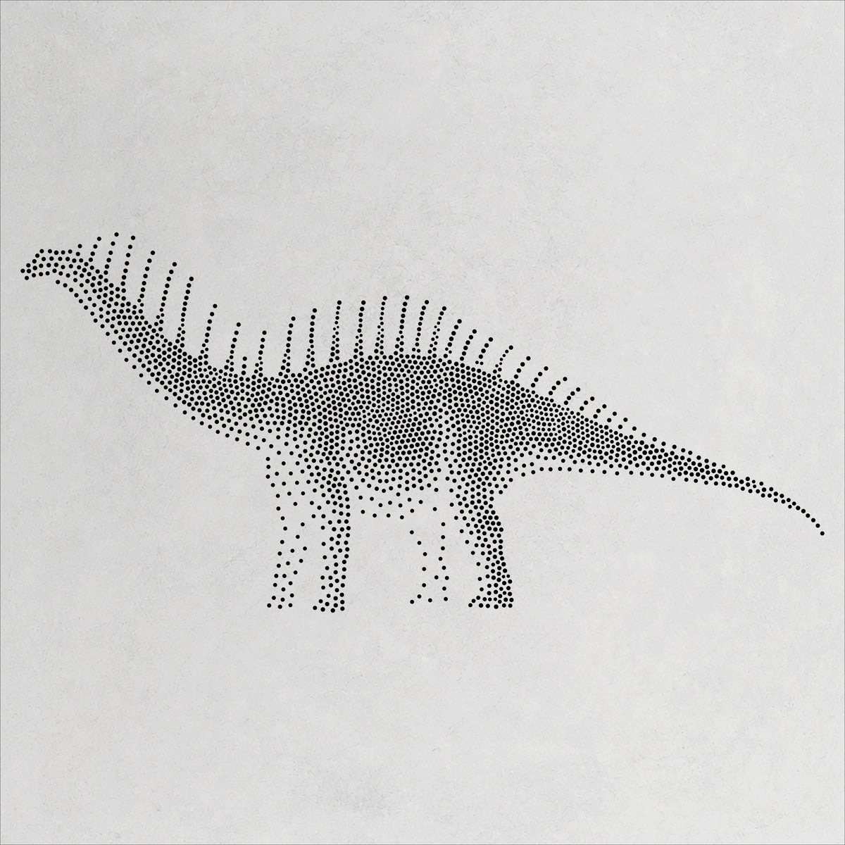 Amargasaurus Dinosaur Stencil | Realistic Mylar Stipple Wall Art, Crafts (Large - 300mm / 12" approx)
