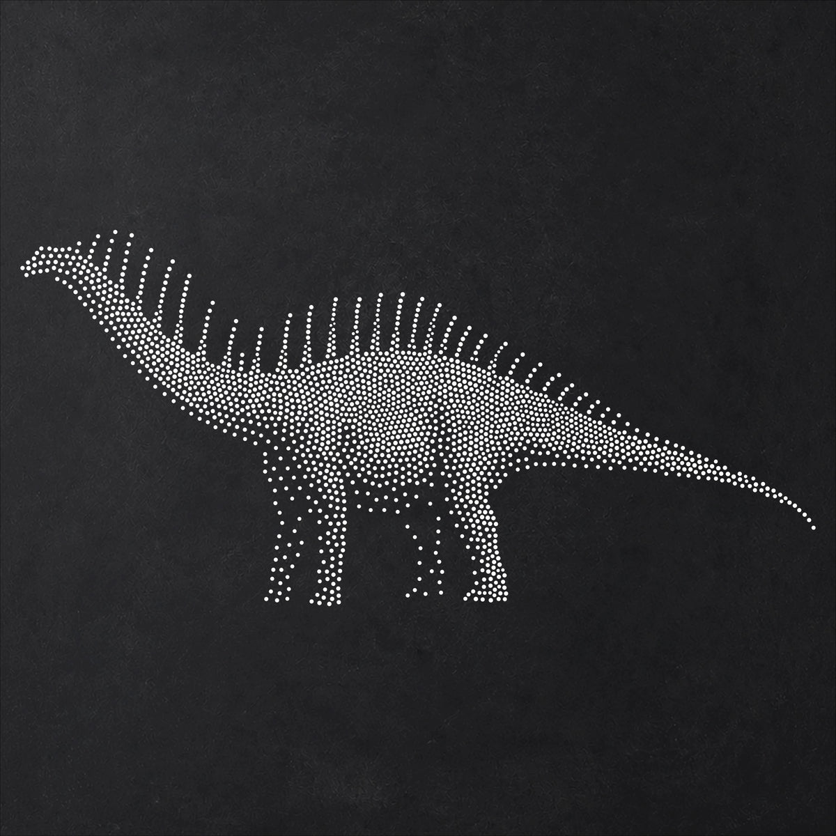Amargasaurus Dinosaur Stencil | Realistic Mylar Stipple Wall Art, Crafts (Large - 300mm / 12" approx)