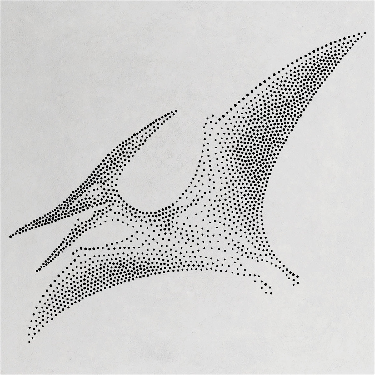 Pterodactyl Pterosaur Stencil | Realistic Mylar Stipple Wall Art, Crafts (Large - 300mm / 12" approx)