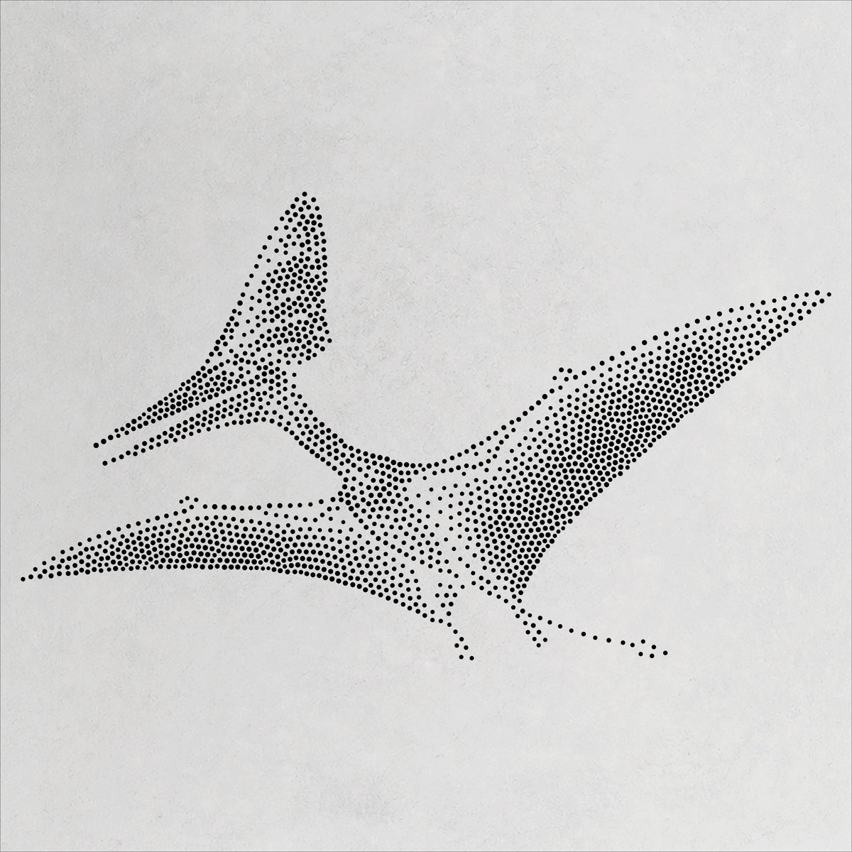 Tapejara Pterosaur Stencil | Realistic Mylar Stipple Wall Art, Crafts (Large - 300mm / 12" approx)