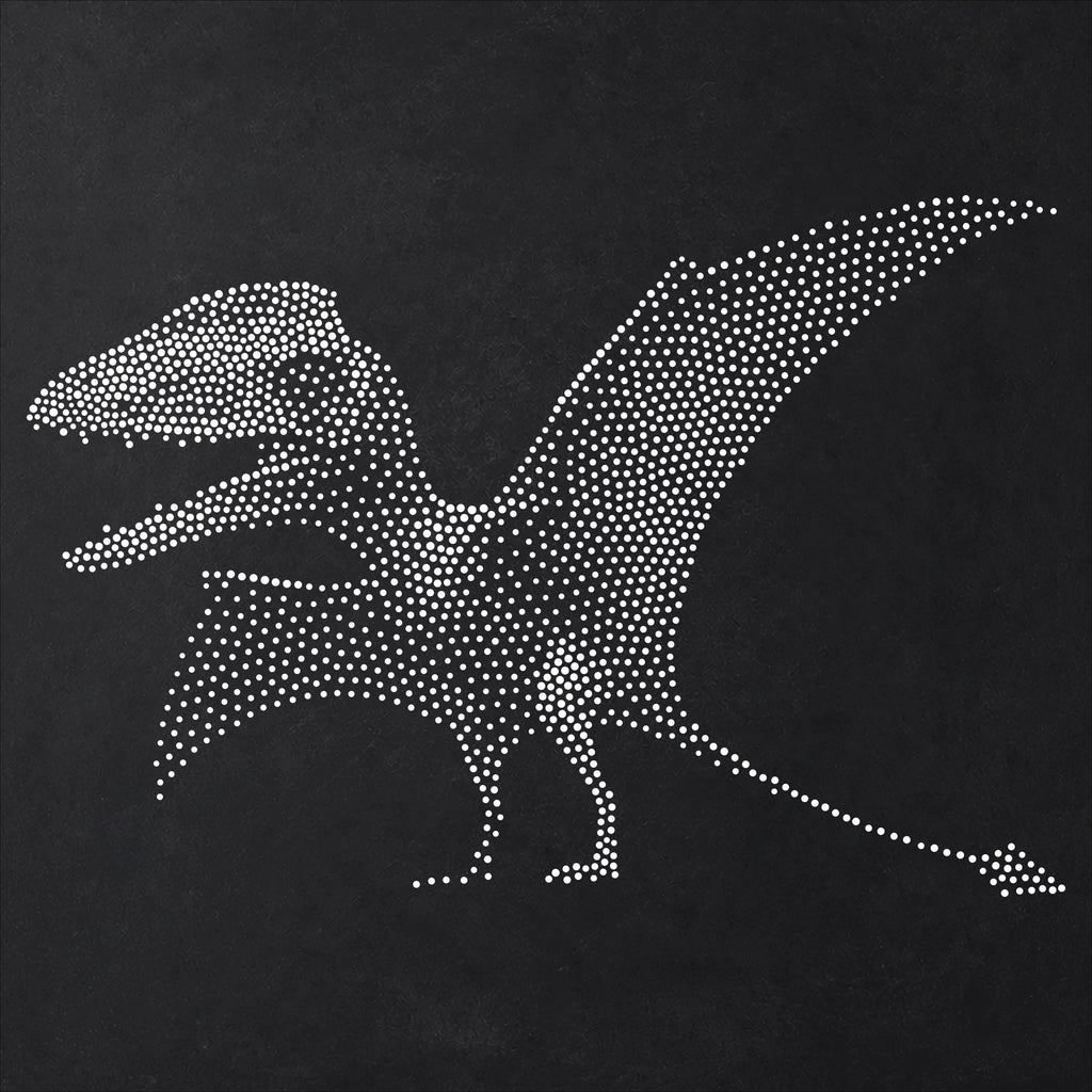 Dimorphodon Pterosaur Stencil | Realistic Mylar Stipple Wall Art, Crafts (Large - 300mm / 12" approx)