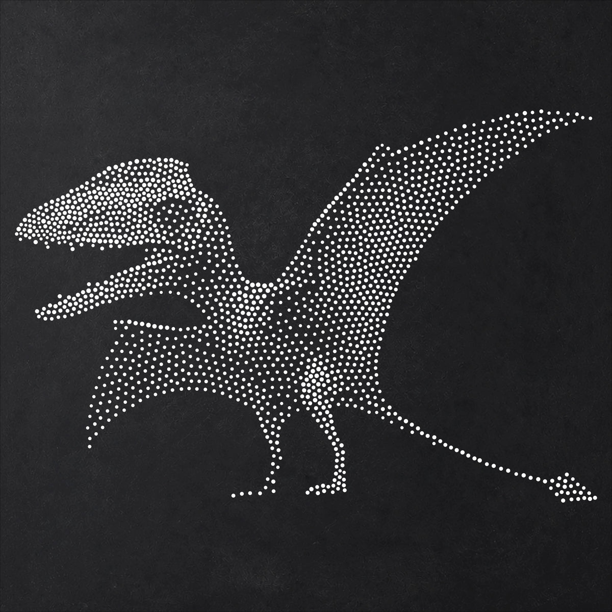 Dimorphodon Pterosaur Stencil | Realistic Mylar Stipple Wall Art, Crafts (Large - 300mm / 12" approx)