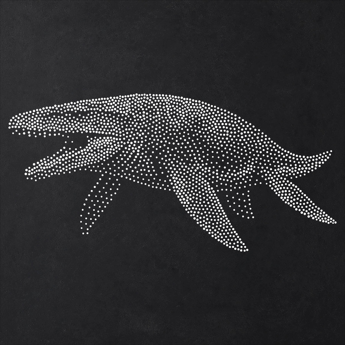 Liopleurodon Pliosaur Stencil | Realistic Mylar Stipple Wall Art, Crafts (Large - 300mm / 12" approx)