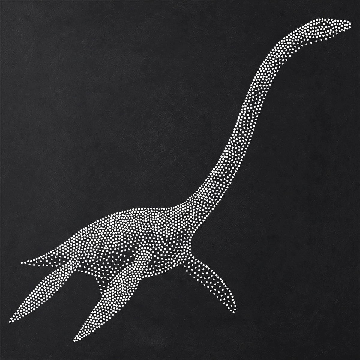 Elasmosaurus Plesiosauria Stencil | Realistic Mylar Stipple Wall Art, Crafts (Large - 300mm / 12" approx)