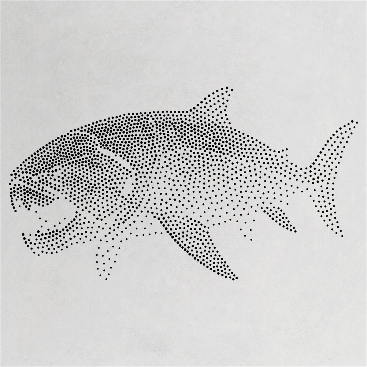 Dunkleosteus Placoderm Stencil | Realistic Mylar Stipple Wall Art, Crafts (Large - 300mm / 12" approx)
