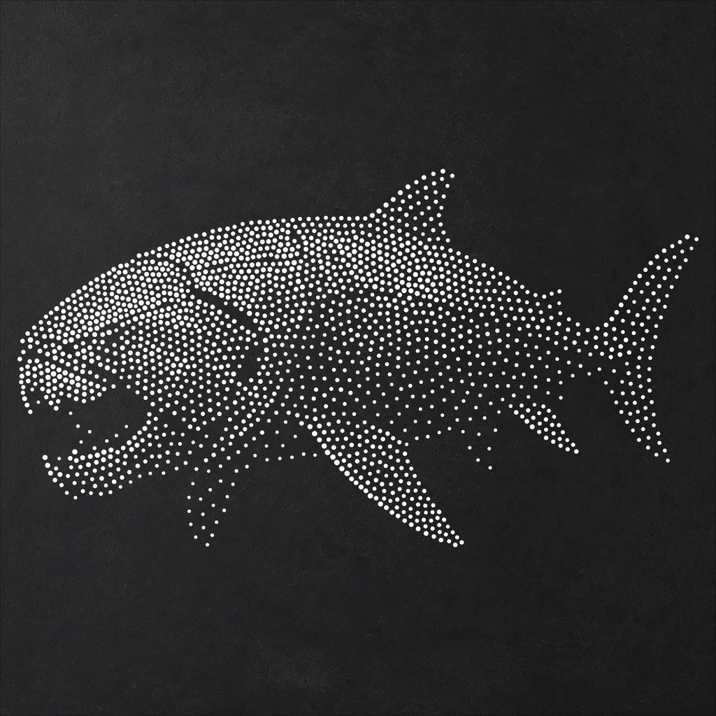 Dunkleosteus Placoderm Stencil | Realistic Mylar Stipple Wall Art, Crafts (Large - 300mm / 12" approx)