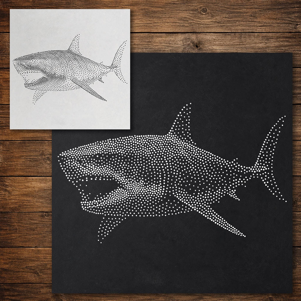 Megalodon Stencil reusable Mylar stencil, 300 x 300 mm
