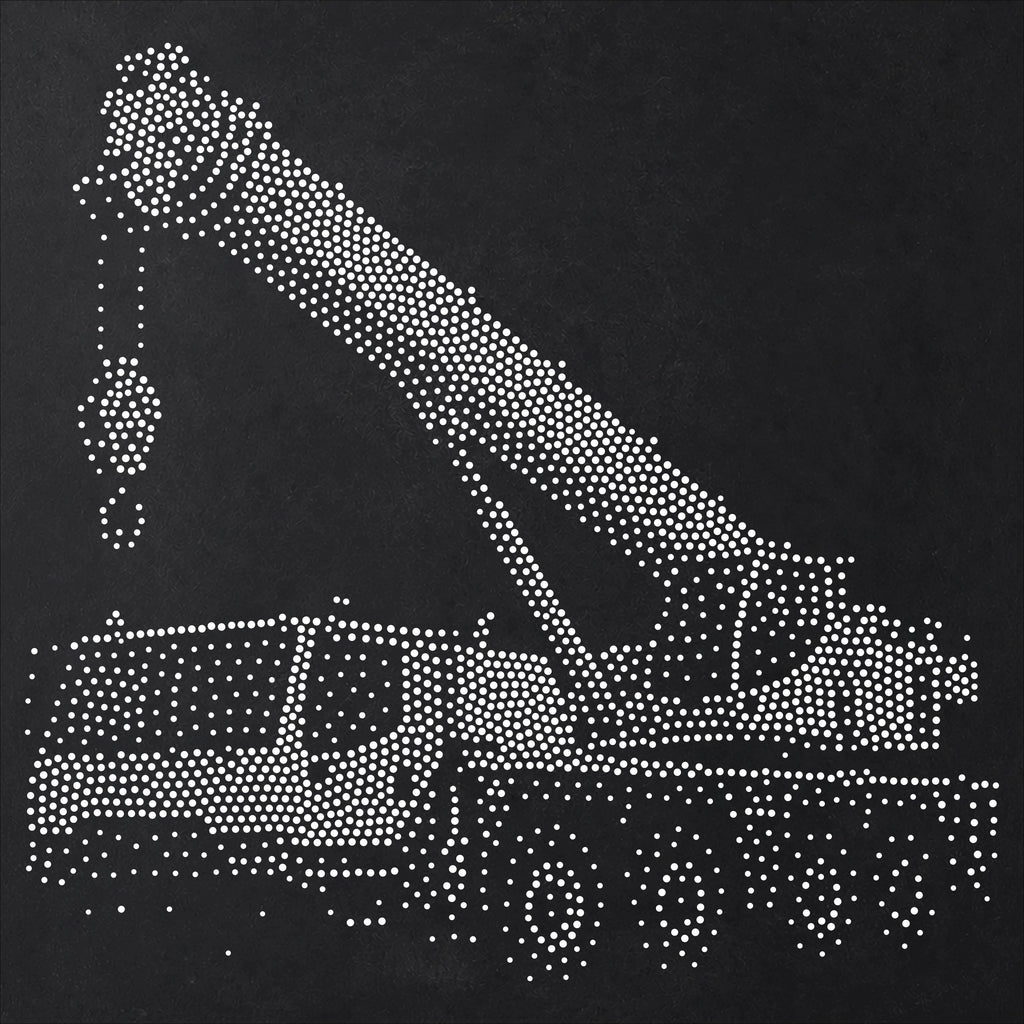 Mobile Crane Stencil | Realistic Mylar Stipple Wall Art, Crafts (Large - 300mm / 12" approx)
