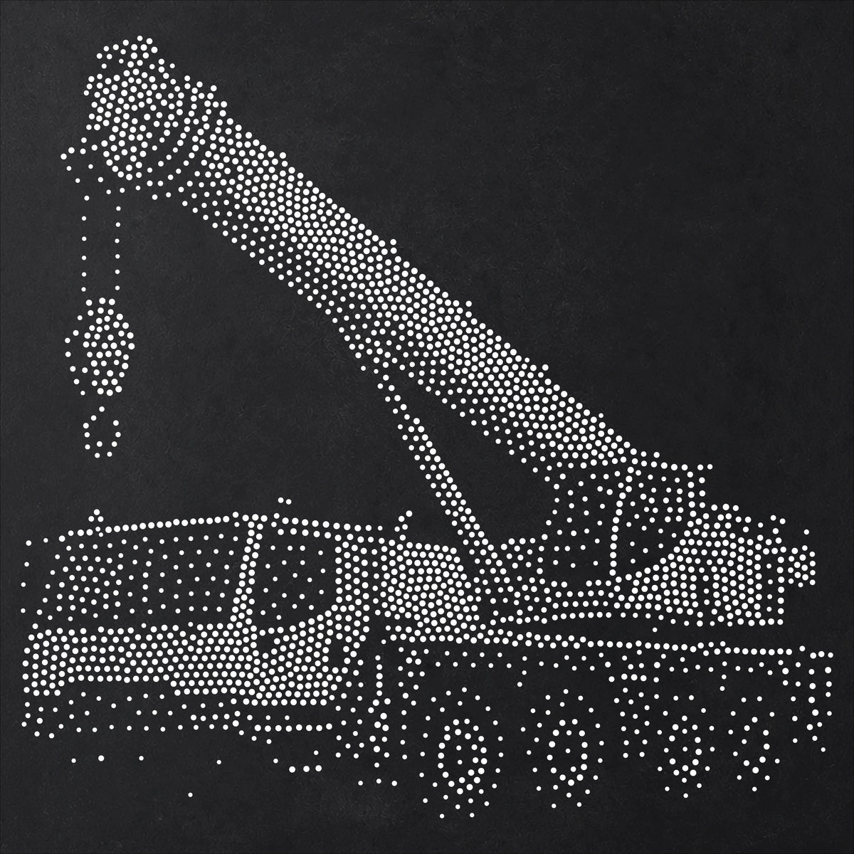 Mobile Crane Stencil | Realistic Mylar Stipple Wall Art, Crafts (Large - 300mm / 12" approx)