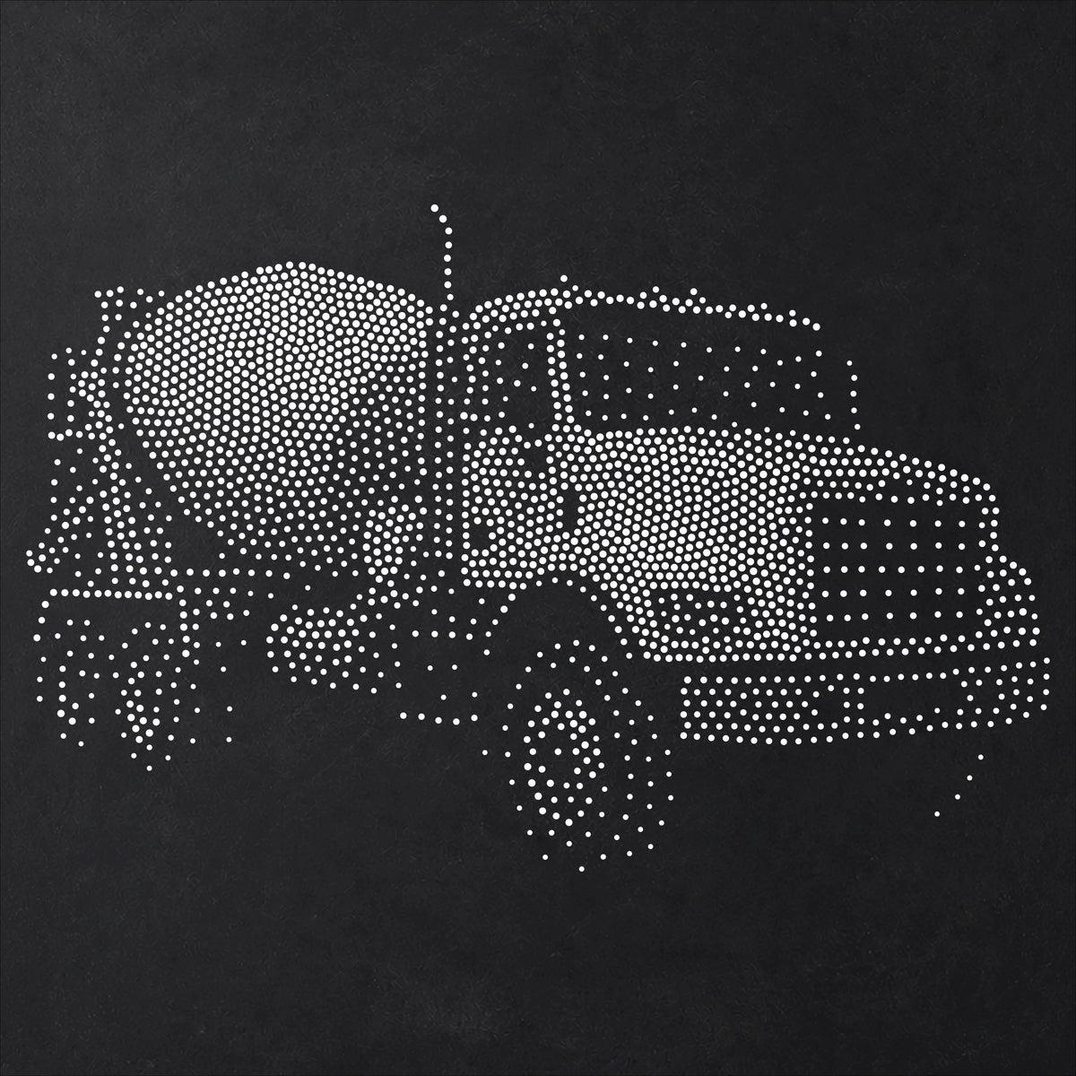 Cement Mixer Truck Stencil | Realistic Mylar Stipple Wall Art, Crafts (Large - 300mm / 12" approx)
