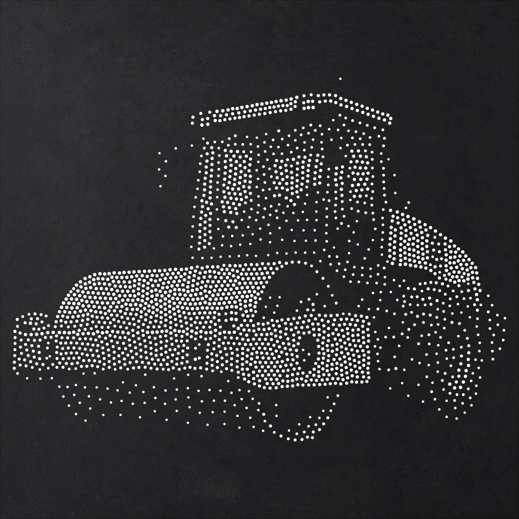 Road Roller Stencil | Realistic Mylar Stipple Wall Art, Crafts (Large - 300mm / 12" approx)