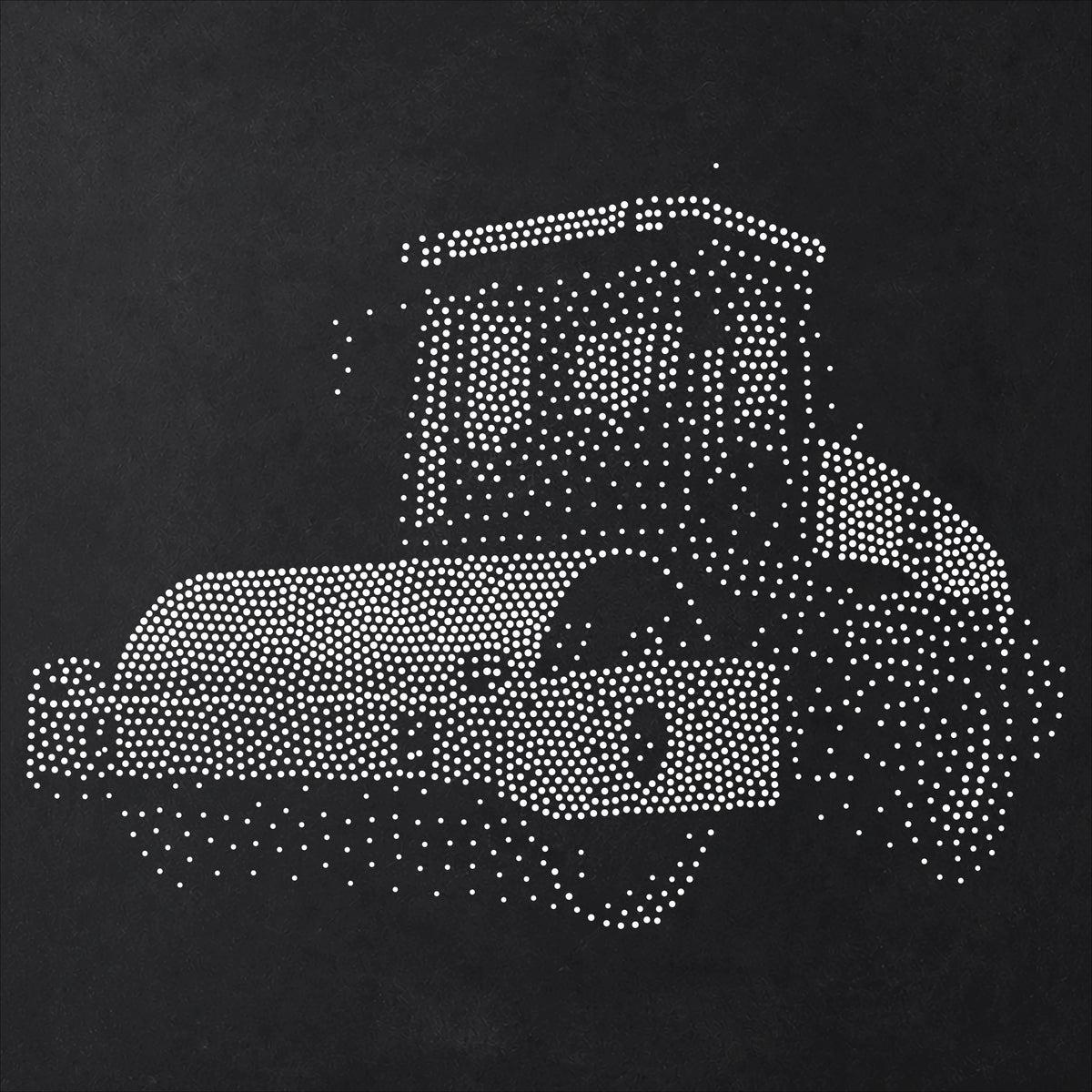 Road Roller Stencil | Realistic Mylar Stipple Wall Art, Crafts (Large - 300mm / 12" approx)