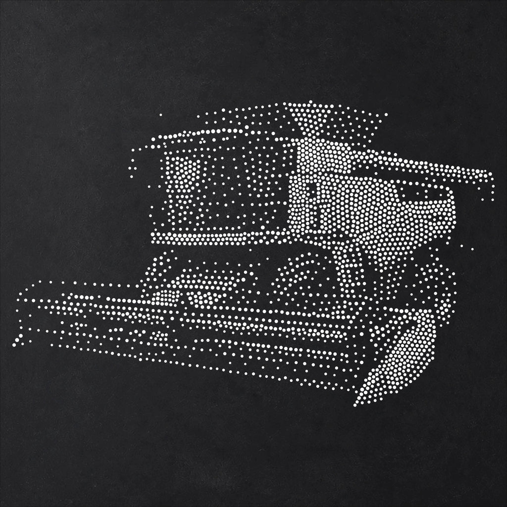 Combine Harvester Stencil | Realistic Mylar Stipple Wall Art, Crafts (Large - 300mm / 12" approx)