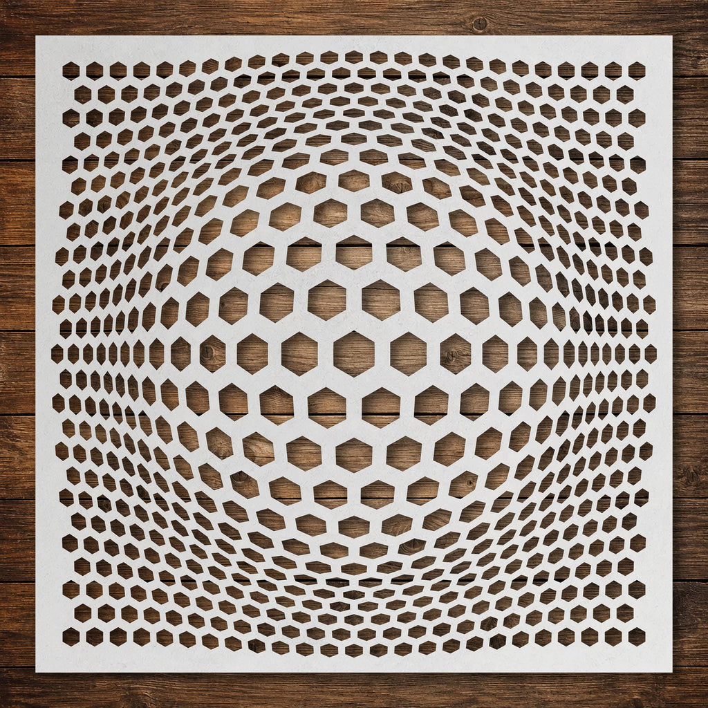 Geometric Grid #4 Stencil reusable Mylar stencil, 300 x 300 mm