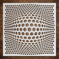 Geometric Grid #4 Stencil reusable Mylar stencil, 300 x 300 mm