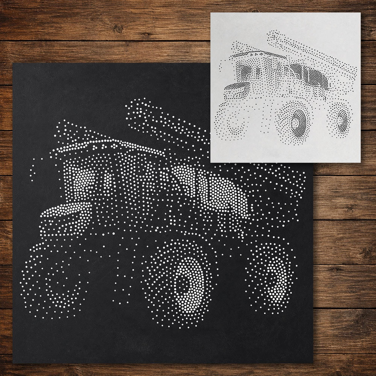 Crop Sprayer Stencil reusable Mylar stencil, 300 x 300 mm