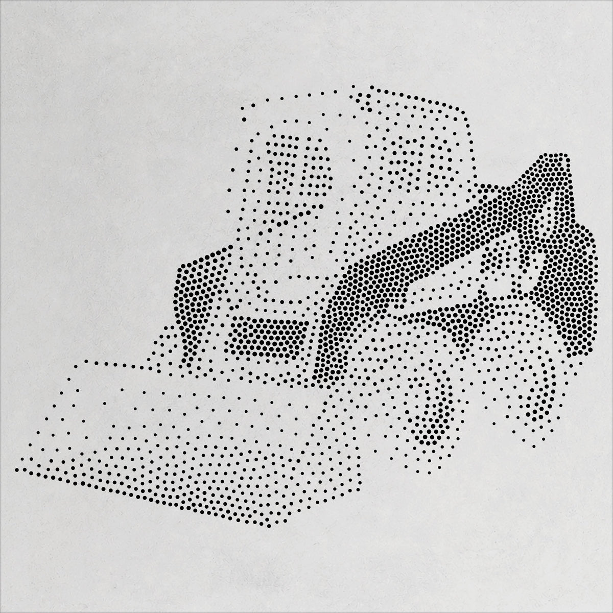 Skid Steer Loader Stencil | Realistic Mylar Stipple Wall Art, Crafts (Large - 300mm / 12" approx)