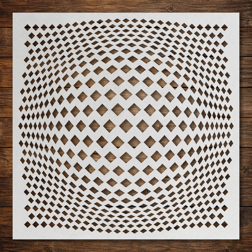 Geometric Grid #5 Stencil reusable Mylar stencil, 300 x 300 mm