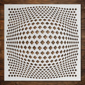 Geometric Grid #5 Stencil reusable Mylar stencil, 300 x 300 mm