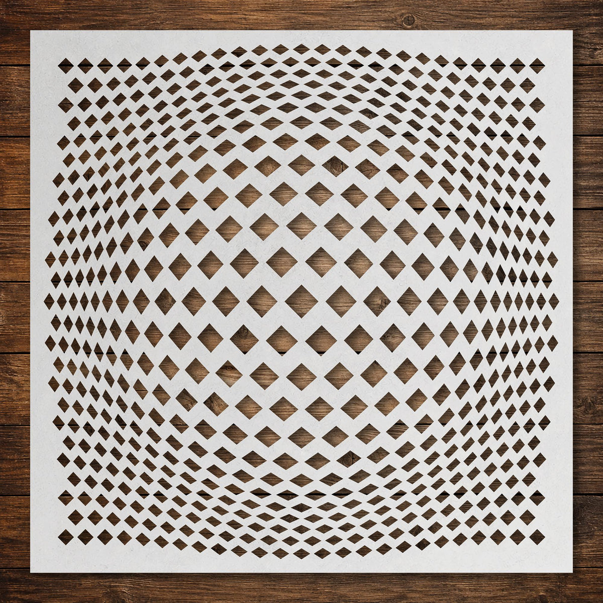 Geometric Grid #5 Stencil reusable Mylar stencil, 300 x 300 mm