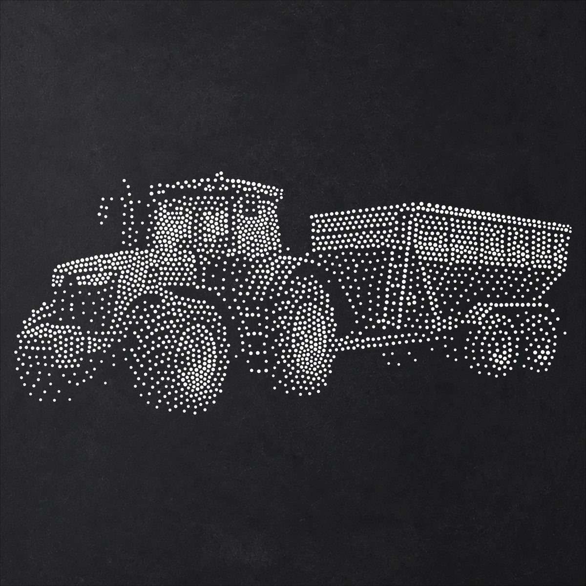 Tractor and Trailer Stencil | Realistic Mylar Stipple Wall Art, Crafts (Large - 300mm / 12" approx)