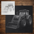 Tractor Front Loader Stencil reusable Mylar stencil, 300 x 300 mm
