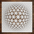 Geometric Grid #14 Stencil reusable Mylar stencil, 300 x 300 mm